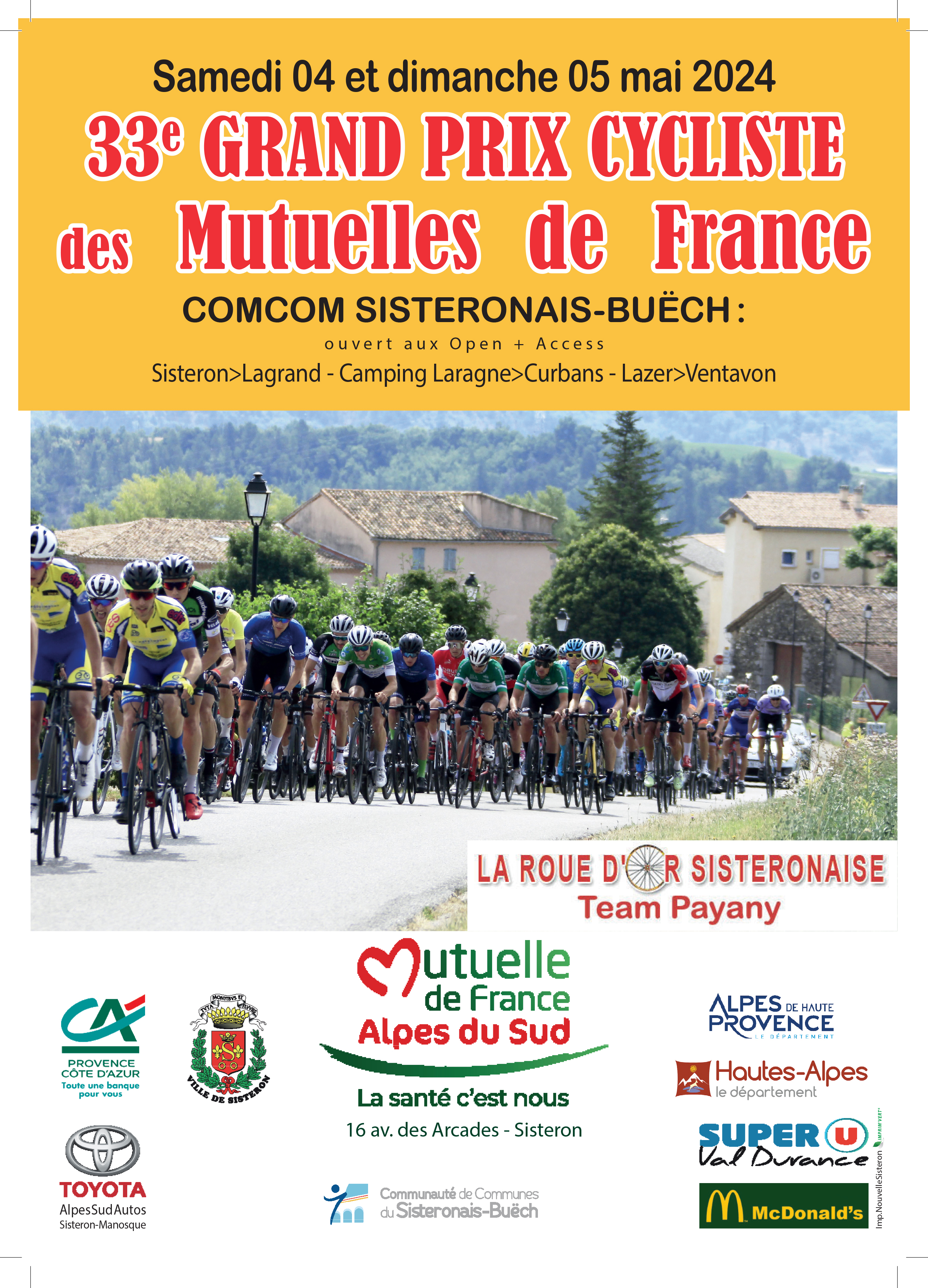 Affiche A3 cycliste 2024